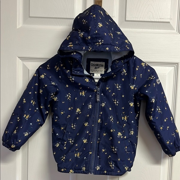 OshKosh B'gosh Other - OshKosh B'gosh Blue Raincoat with Floral Design